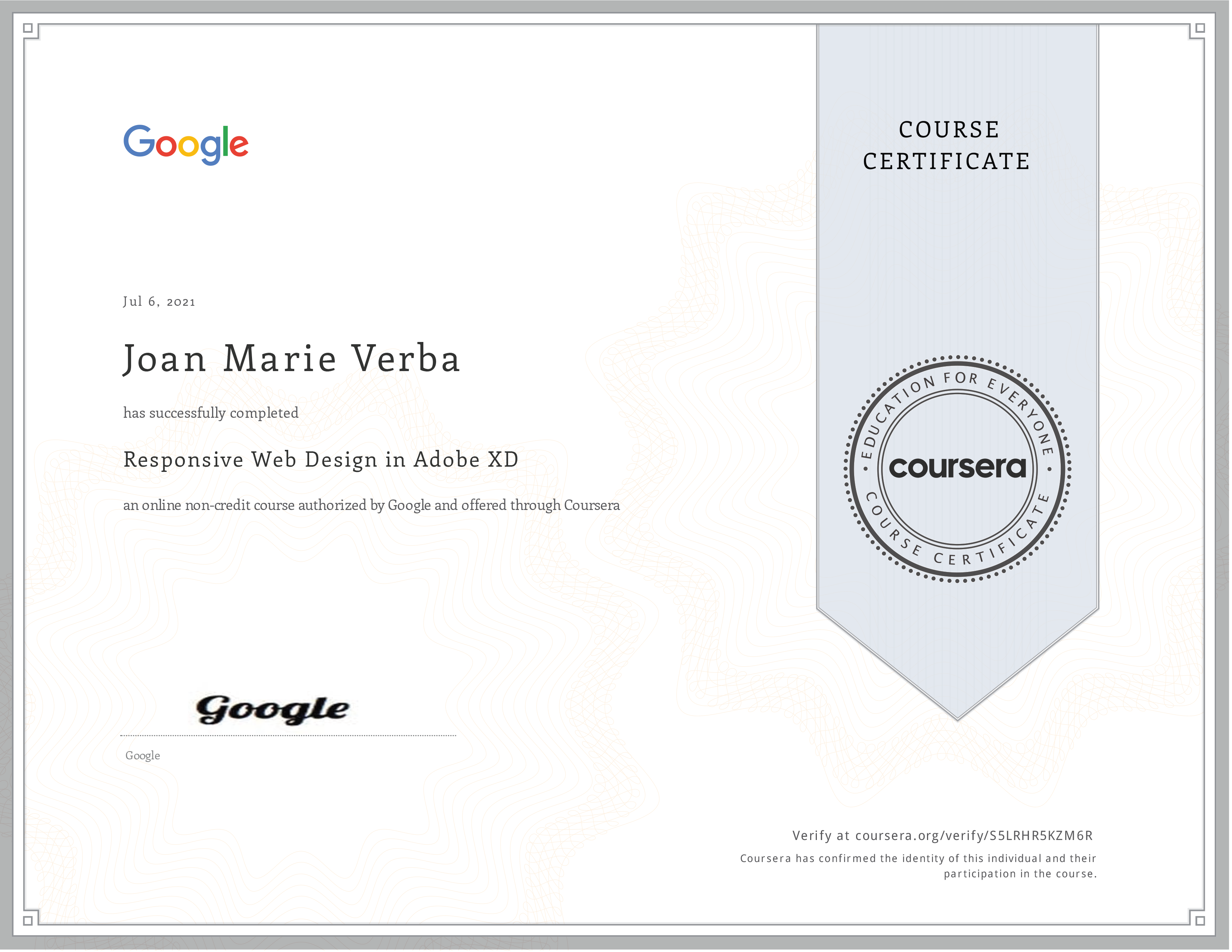 Module 6 certificate